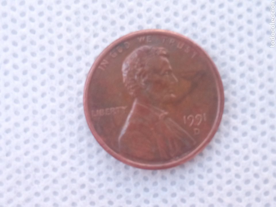 Monedas antiguas de Am&eacute;rica: EEUU moneda 1 centavo 1991 ceca D - Foto 1