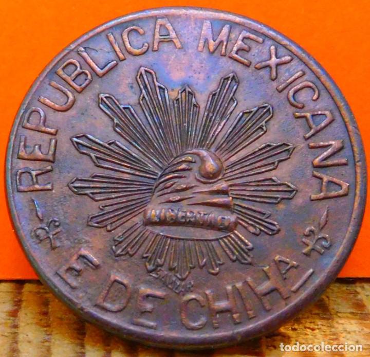 Old Coins of America: MEXICO- CHIGUAGUA - EJERC. CONSTITUC. DE LA REV., 5 CENTAVOS, 1914. SC- MUY ESCASA. (1856)