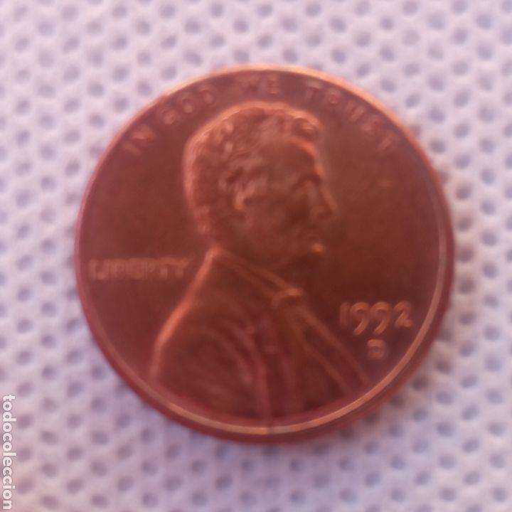 Monedas antiguas de Am&eacute;rica: EEUU moneda 1 centavo 1992 ceca D - Foto 1