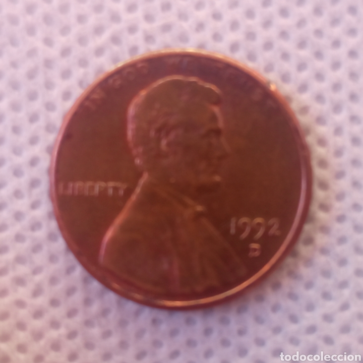 Monedas antiguas de Am&eacute;rica: EEUU moneda 1 centavo 1992 ceca D - Foto 1