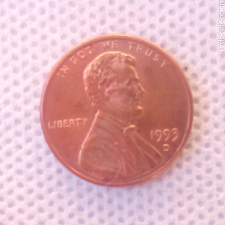 Monedas antiguas de Am&eacute;rica: EEUU moneda 1 centavo 1993 ceca D - Foto 1