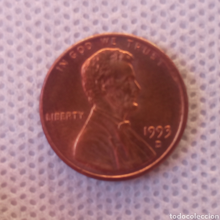 Monedas antiguas de Am&eacute;rica: EEUU moneda 1 centavo 1993 ceca D - Foto 1