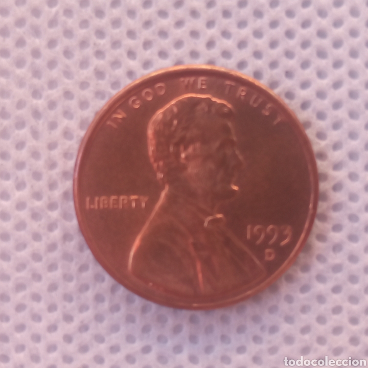 Monedas antiguas de Am&eacute;rica: EEUU moneda 1 centavo 1993 ceca D - Foto 1