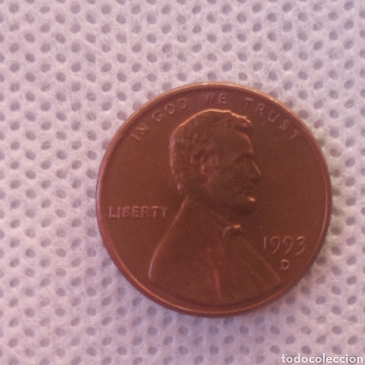 Monedas antiguas de Am&eacute;rica: EEUU moneda 1 centavo 1993 ceca D - Foto 1