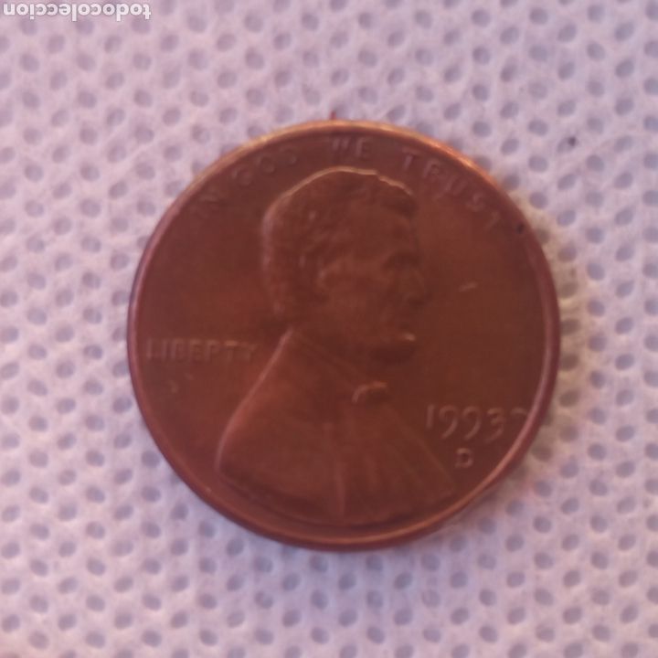 Monedas antiguas de Am&eacute;rica: EEUU moneda 1 centavo 1993 ceca D - Foto 1