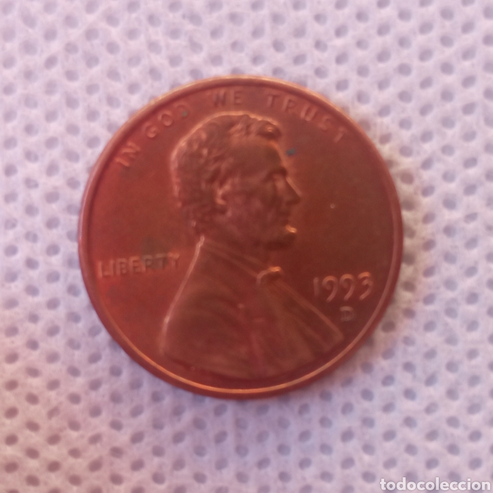 Monedas antiguas de Am&eacute;rica: EEUU moneda 1 centavo 1993 ceca D - Foto 1