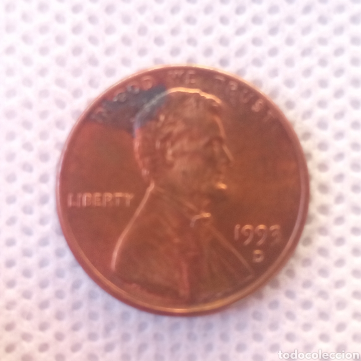 Monedas antiguas de Am&eacute;rica: EEUU moneda 1 centavo 1993 ceca D - Foto 1