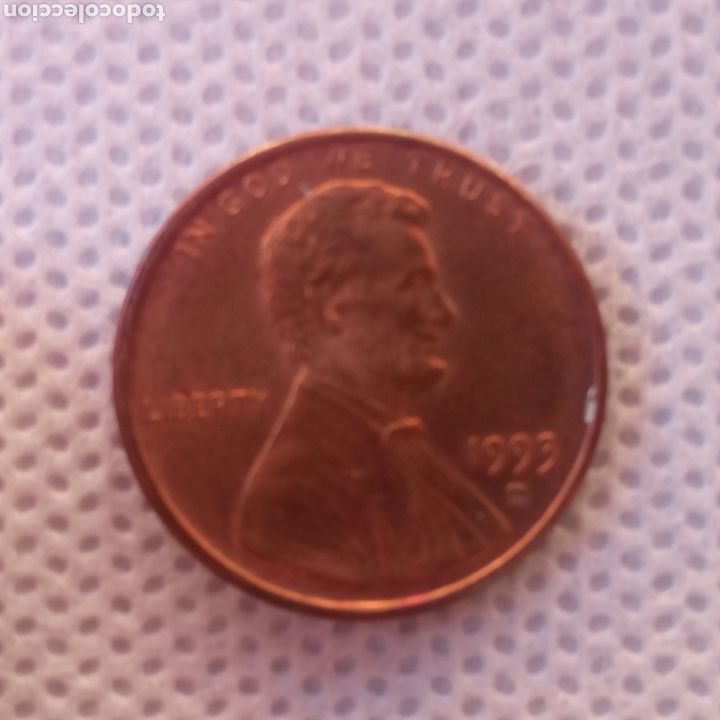 Monedas antiguas de Am&eacute;rica: EEUU moneda 1 centavo 1993 ceca D - Foto 1