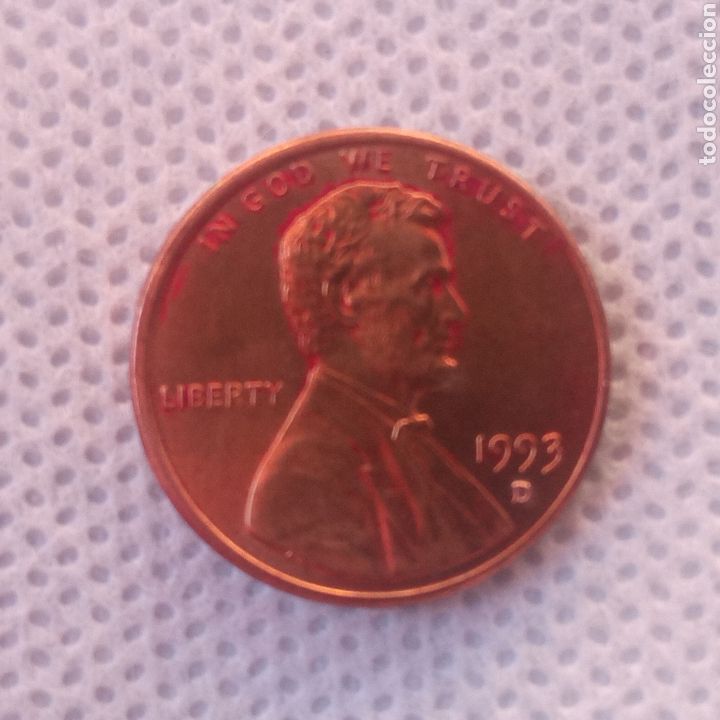 Monedas antiguas de Am&eacute;rica: EEUU moneda 1 centavo 1993 ceca D - Foto 1