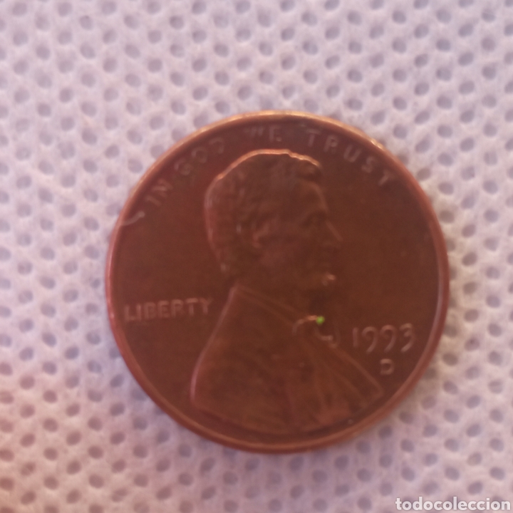 Monedas antiguas de Am&eacute;rica: EEUU moneda 1 centavo 1993 ceca D - Foto 1