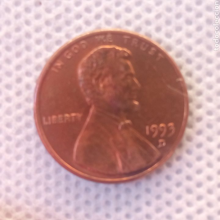 Monedas antiguas de Am&eacute;rica: EEUU moneda 1 centavo 1993 ceca D - Foto 1