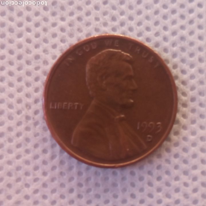 Monedas antiguas de Am&eacute;rica: EEUU moneda 1 centavo 1993 ceca D - Foto 1
