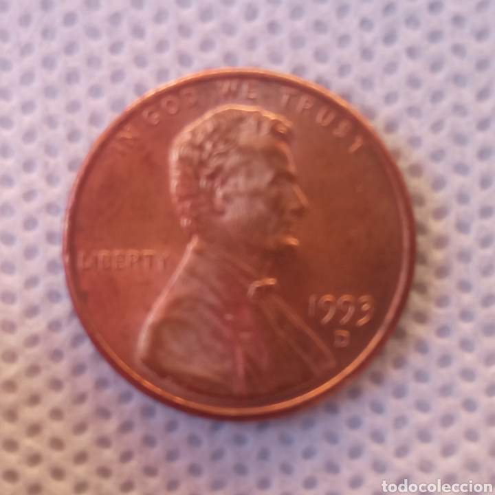 Monedas antiguas de Am&eacute;rica: EEUU moneda 1 centavo 1993 ceca D - Foto 1