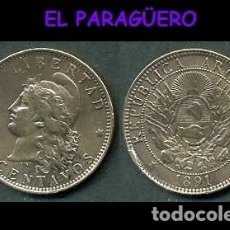 Monedas antiguas de América: ARGENTINA 2 CENTAVOS DE 1891 MONEDA AUTENTICA MUY BONITA Y ESCASA ( BUSTO - LIBERTAD ) Nº12