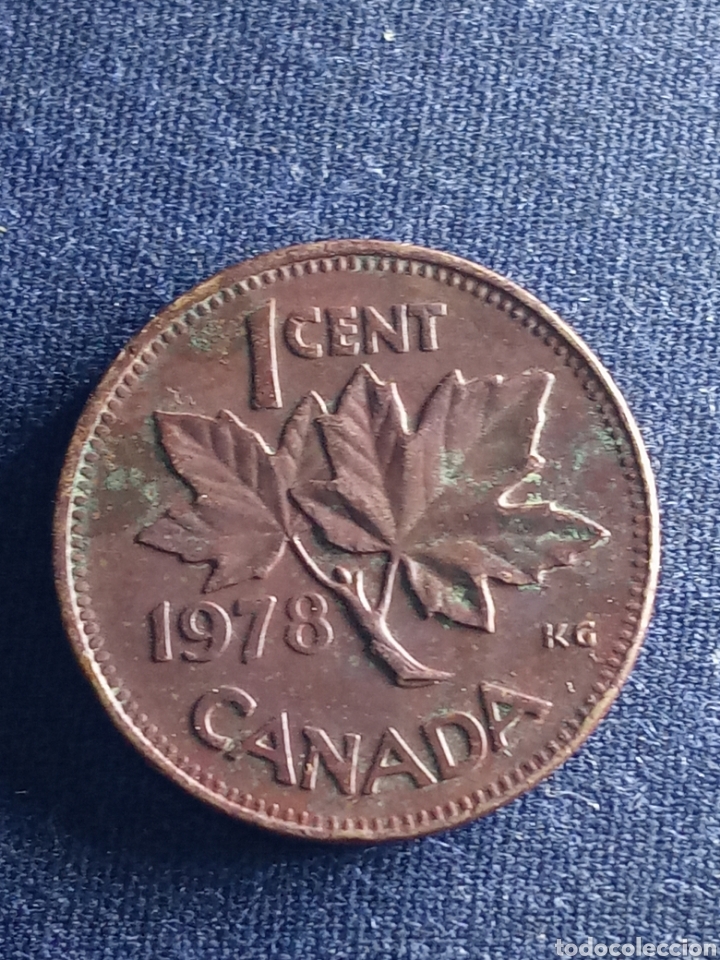 Monedas antiguas de Am&eacute;rica: 1 Centavo 1978 canada error - Foto 1