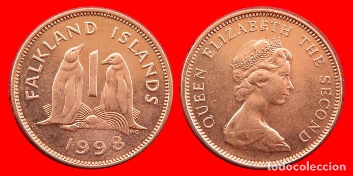 Monedas antiguas de Am&eacute;rica: 1 PENIQUE PENNY 1998 SIN CIRCULAR ISLAS MALVINAS FALKLAND-5470SC