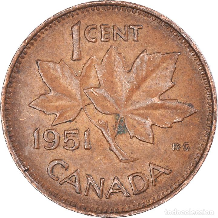 Monedas antiguas de Am&eacute;rica: [#1084225] Moneda, Canad&aacute;, Cent, 1951 - Foto 2