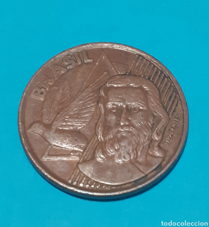 Monedas antiguas de Am&eacute;rica: Moneda de 5 centavos de Brasil de 1998 - Foto 1