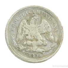 Monedas antiguas de América: 25 CENTAVOS 1874.MEXICO.M. AG.6,60GR. MBC-.. Lote 349379114