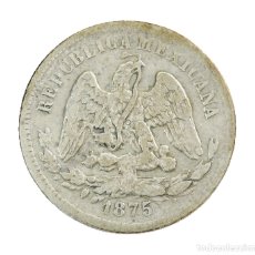 Monedas antiguas de América: 25 CENTAVOS 1875. GUANAJUATO. MEXICO. AG. 6,62 GR. MBC-/MBC.