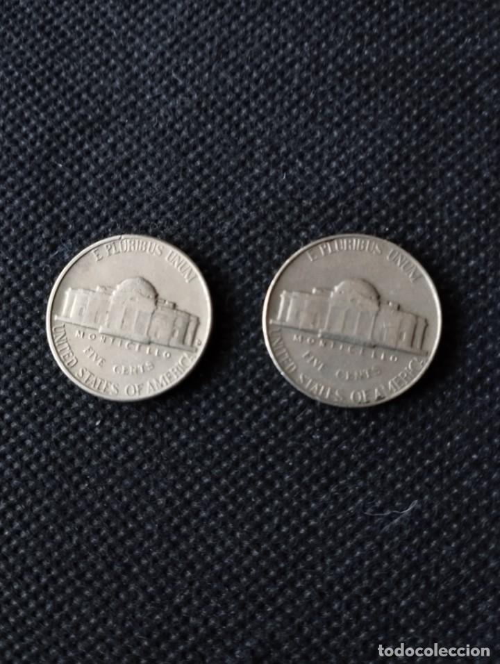 Monedas antiguas de Am&eacute;rica: 2 monedas de 5 centavos de dolar de 1963 y 1964 - Foto 2