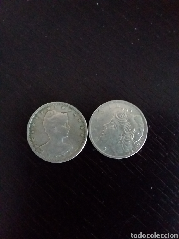 Monedas antiguas de Am&eacute;rica: Lote de 37 monedas de Brasil - Foto 2
