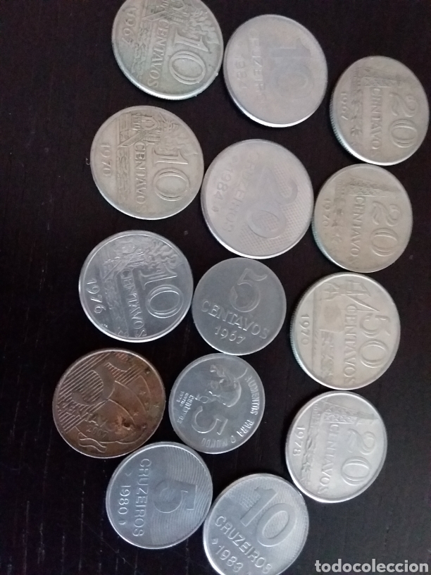 Monedas antiguas de Am&eacute;rica: Lote de 37 monedas de Brasil - Foto 8