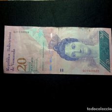 Monedas antiguas de América: BILLETE VENEZUELA 20 BOLIVALES AÑO 2011.