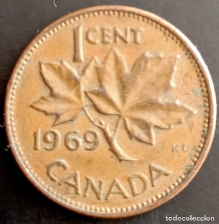 Monedas antiguas de Am&eacute;rica: 1 Cent 1969 - Canad&aacute; - Foto 1