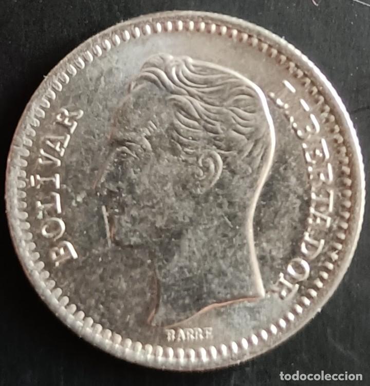 Monedas antiguas de Am&eacute;rica: 25 c&eacute;ntimos 1965 - Venezuela - Foto 2