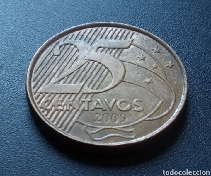 Monedas antiguas de Am&eacute;rica: MONEDA - BRASIL 25 CENTAVOS 2009 - Foto 3