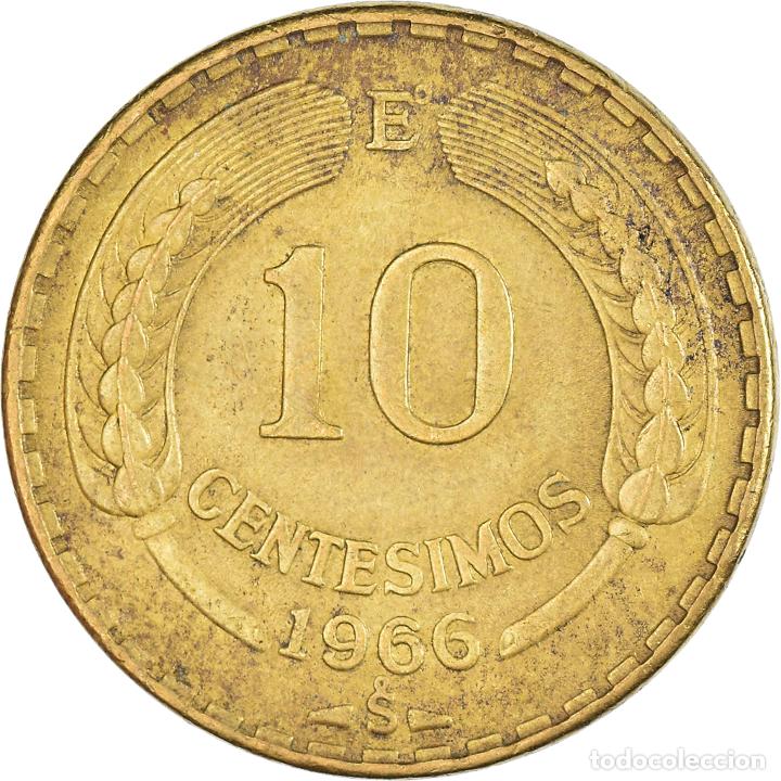 Monedas antiguas de Am&eacute;rica: [#1412035] Moneda, Chile, 10 Centesimos, 1966 - Foto 2