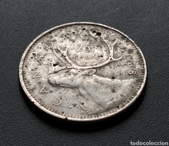 Monedas antiguas de Am&eacute;rica: MONEDA - CANADA 25 CENTS 1988 - Foto 3