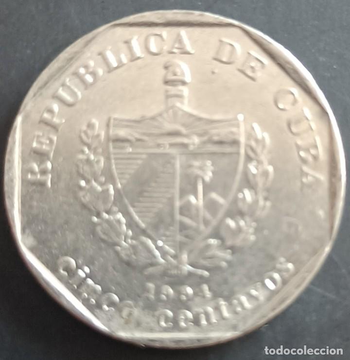 Monedas antiguas de Am&eacute;rica: 5 centavos 1994 - Cuba - Foto 1