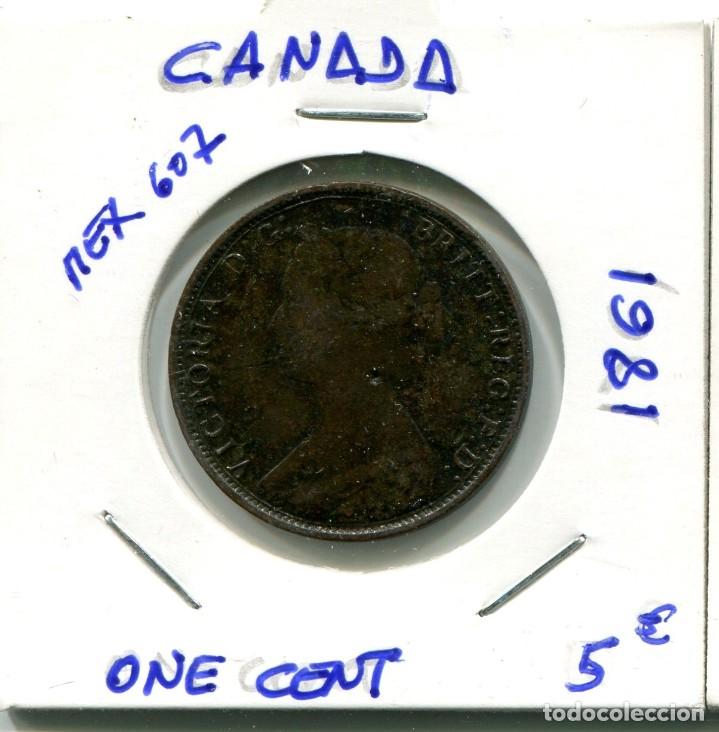 Monedas antiguas de Am&eacute;rica: ONE CENT A&Ntilde;O 1861 CANADA ( MEX607 ) - Foto 1