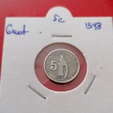 Monedas antiguas de América: PLATA, , MONEDA GUATEMALA, 5 CÉNTIMOS, 1948, MBC-, 1,67 GR.,. Lote 354465123