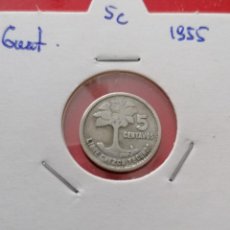 Monedas antiguas de América: PLATA, , MONEDA GUATEMALA, 5 CÉNTIMOS, 1955, MBC-, 1,67 GR.,. Lote 354465313