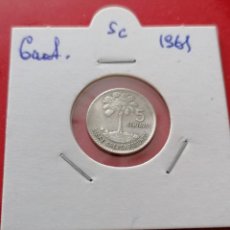 Monedas antiguas de América: PLATA, , MONEDA GUATEMALA, 5 CÉNTIMOS, 1961, MBC, 1,67 GR.,. Lote 354465738