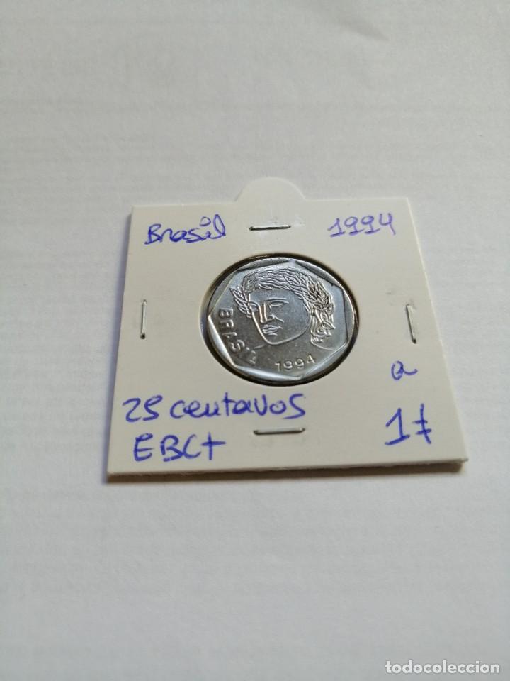 Monedas antiguas de Am&eacute;rica: Brasil 25 Centavos 1994 - Foto 1