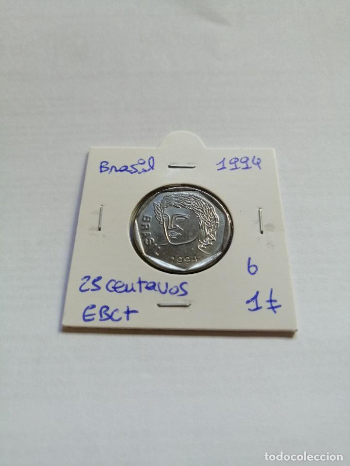 Monedas antiguas de Am&eacute;rica: Brasil 25 Centavos 1994 - Foto 1