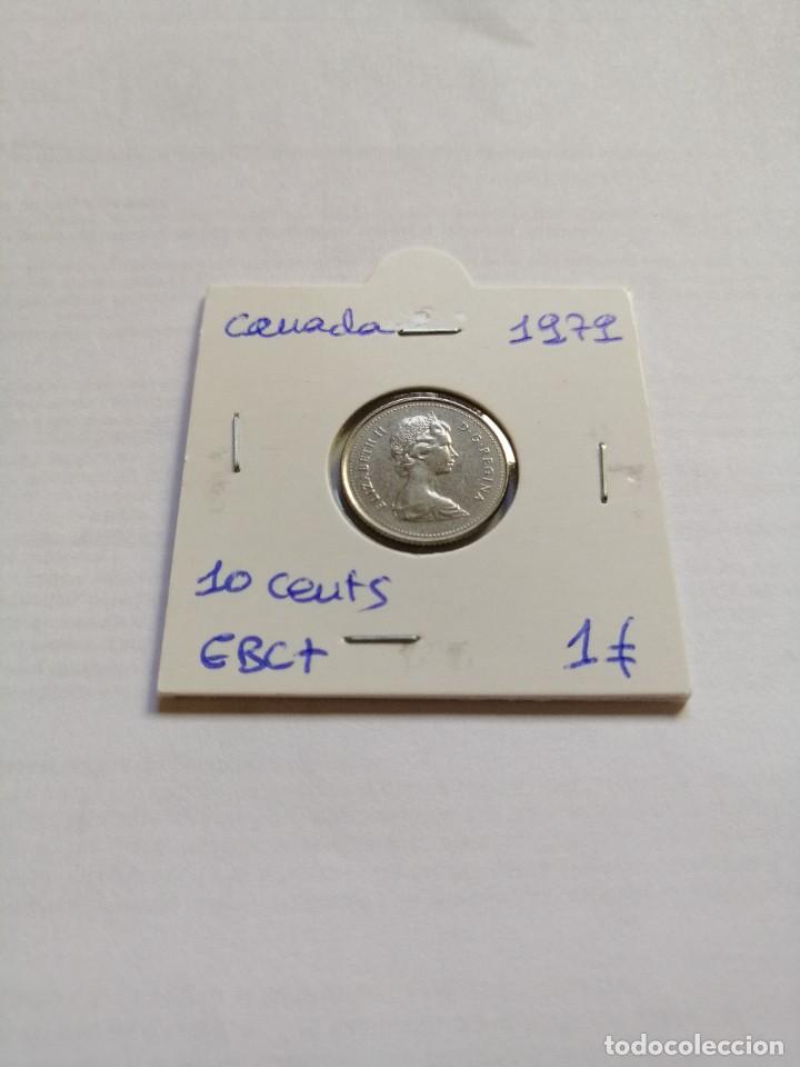 Monedas antiguas de Am&eacute;rica: Canad&aacute; 10 Cents 1979 - Foto 1