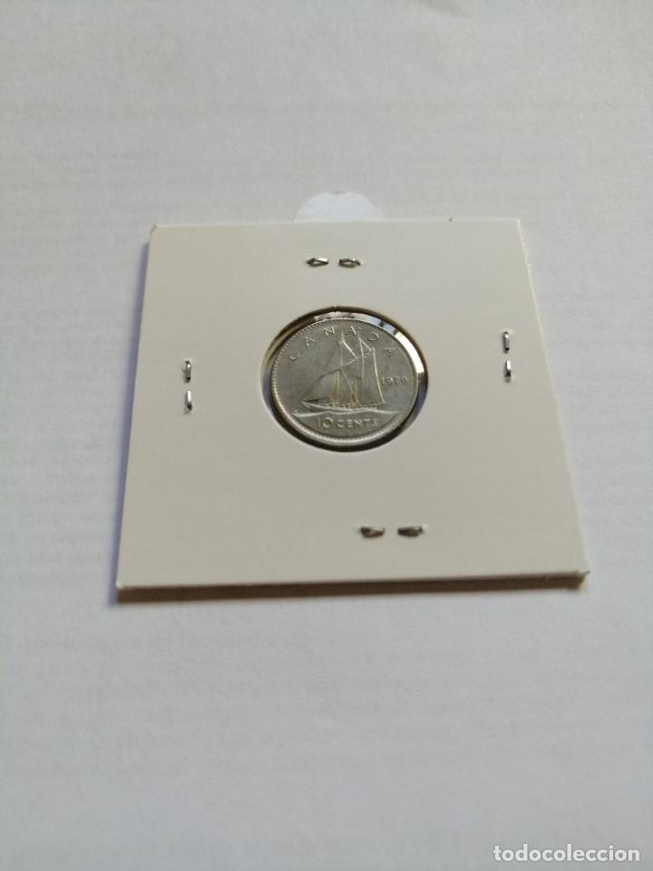 Monedas antiguas de Am&eacute;rica: Canad&aacute; 10 Cents 1979 - Foto 2
