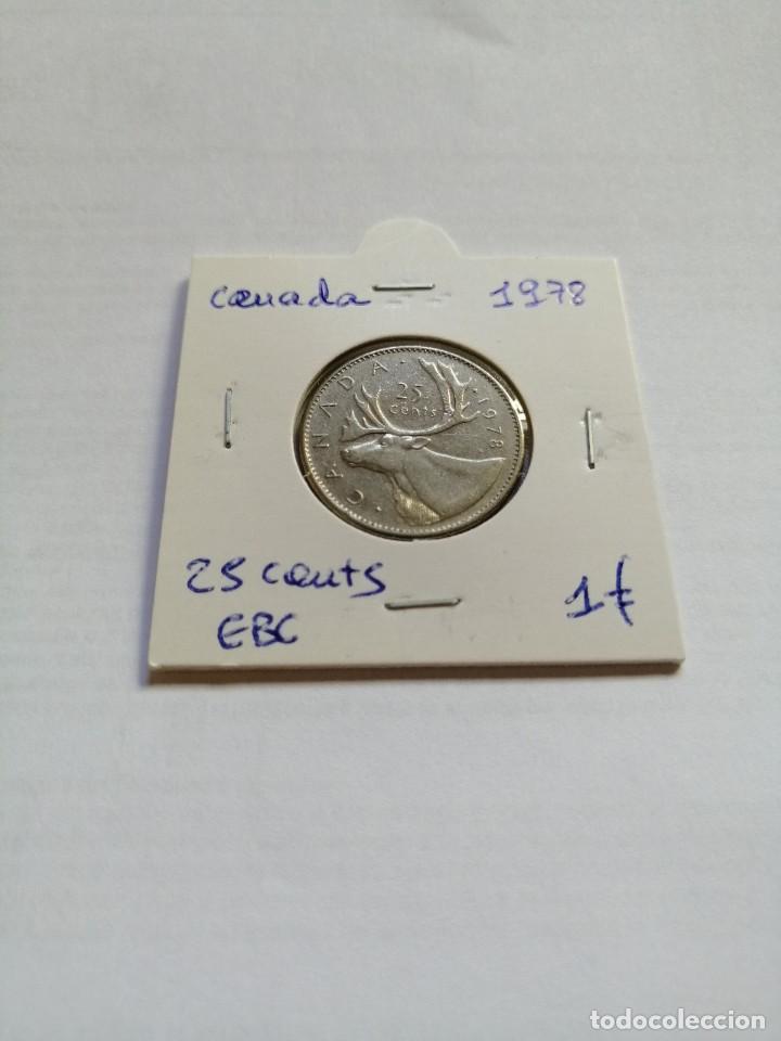 Monedas antiguas de Am&eacute;rica: Canad&aacute; 25 Cents 1978 - Foto 1