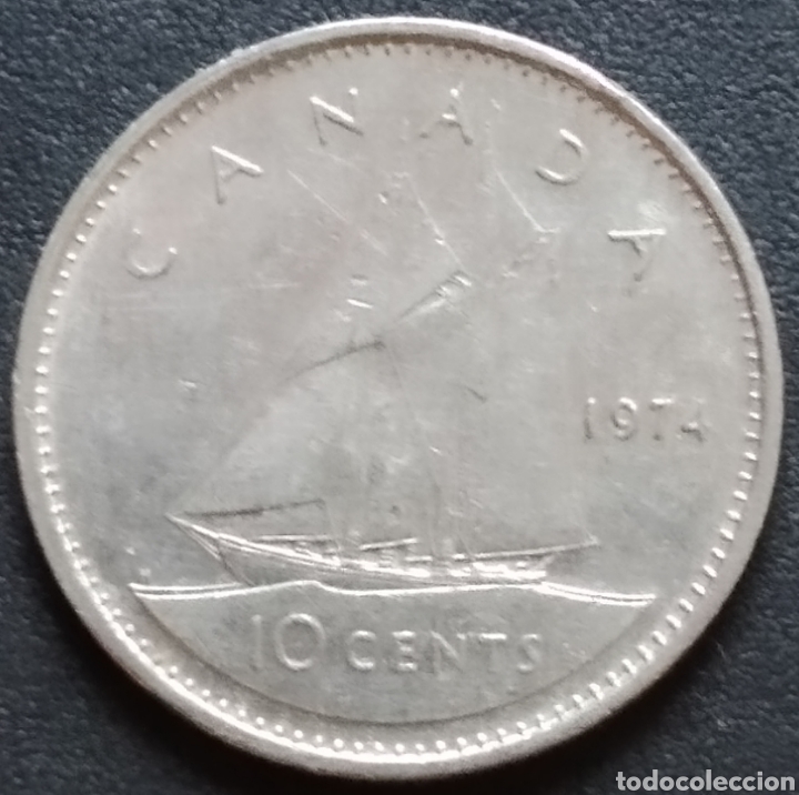 Monedas antiguas de Am&eacute;rica: MONEDA - CANAD&Aacute; 10 CENTS 1974 - Foto 1