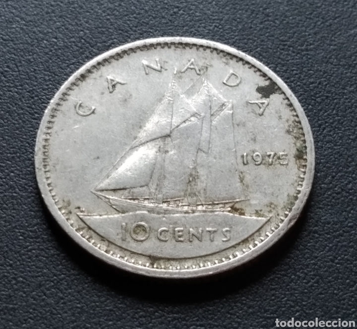 Monedas antiguas de Am&eacute;rica: MONEDA - CANAD&Aacute; 10 CENTS 1975 - Foto 3