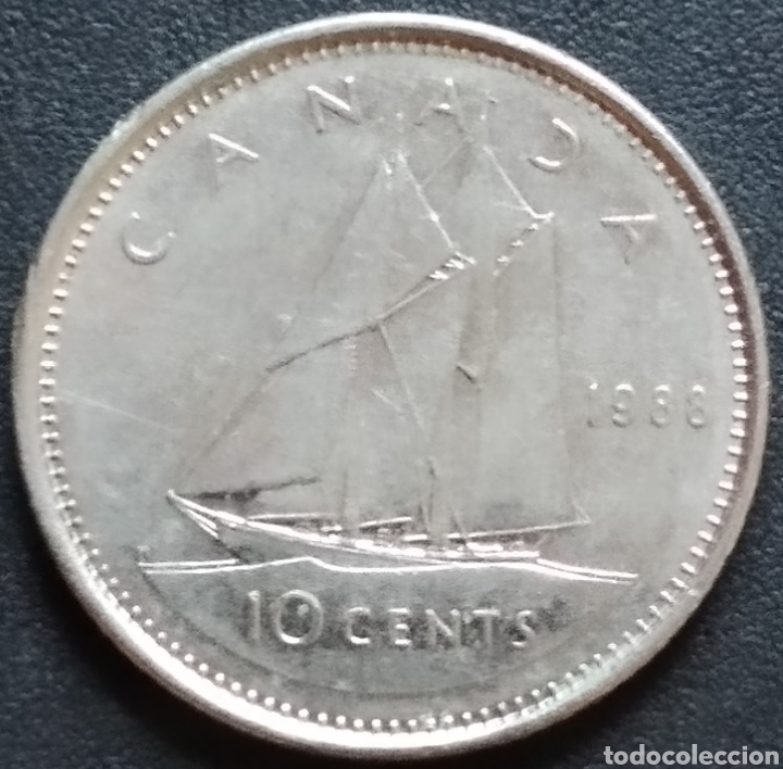 Monedas antiguas de Am&eacute;rica: MONEDA - CANAD&Aacute; 10 CENTS 1988 - Foto 1