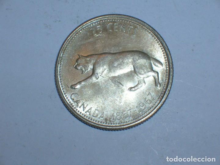 Monedas antiguas de Am&eacute;rica: CANADA. 25 CENTIMOS 1967 (10694) - Foto 2