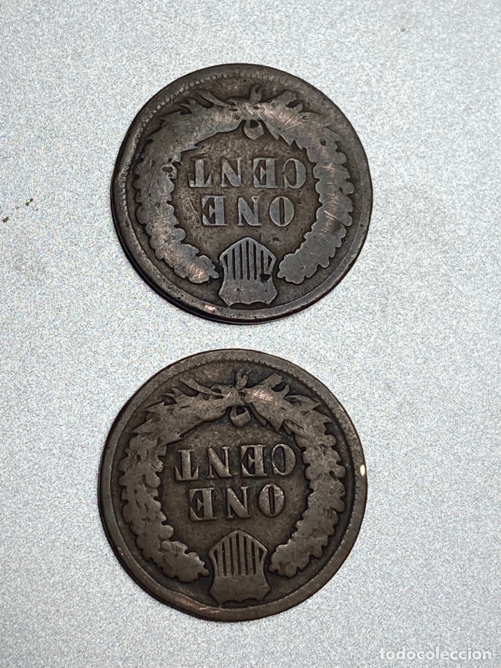 Monedas antiguas de Am&eacute;rica: 4 Monedas de 1 centimo - Foto 4