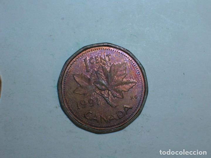 Monedas antiguas de Am&eacute;rica: CANADA. 1 CENTIMO 1991 (10814) - Foto 2