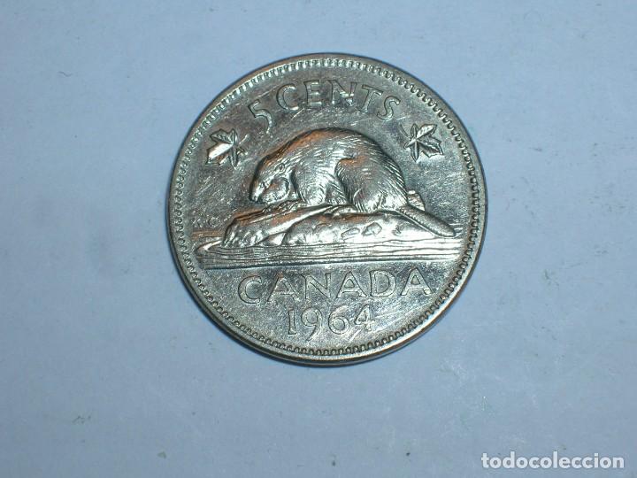 Monedas antiguas de Am&eacute;rica: CANADA. 5 CENTIMOS 1964 (10823) - Foto 2
